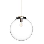 16" Clear Blown Glass Globe Chandelier Pendant Light- Nickel 1 small