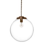 16" Clear Blown Glass Rustic Ship Rope Globe Chandelier Pendant Light 1 small