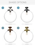 16" Clear Blown Glass Globe Flushmount Light- Bronze 2 small