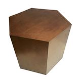 Hexagon Wood Modern Geometric Table- Oil Rubbed Bronze 1 small
