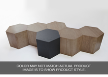 Hexagon Wood Modern Geometric Table- Oil Rubbed Bronze 2 small