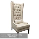 Custom Tufted Linen Wingback Arm Chair 3 small