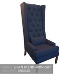 Custom Tufted Linen Wingback Arm Chair 5 small