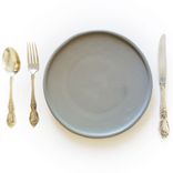 Matte Porcelain Usa Made 9" Dinner Plate- Grey 1 small