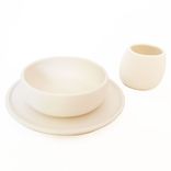 Matte Porcelain Usa Made 9" Dinner Plate- White 2 small