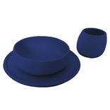 Matte Porcelain Usa Made 9" Dinner Plate- Indigo 2 small