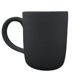 Large Matte Porcelain Usa Made Mug- Black 1 small