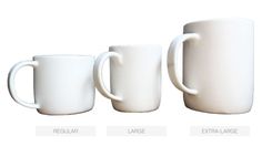 Regular Matte Porcelain Usa Made Mug- White 3 small