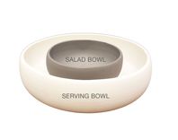 Matte Porcelain Usa Made Serving Bowl- Grey 2 small