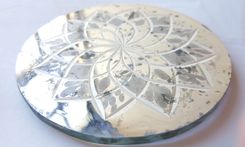 Etched Recycled Glass Coaster Set 5 small
