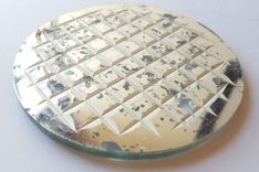 Etched Recycled Glass Coaster Set 3 small
