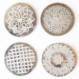 Etched Recycled Glass Coaster Set 1 small