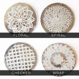 Etched Recycled Glass Coaster Set 2 small