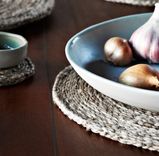 Rustic Cable Knit Hemp Placemat Set 3 small