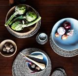 Rustic Cable Knit Hemp Coaster Set 3 small