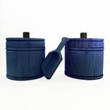 Wood Salt And Pepper Shaker Cellar Usa Made- Indigo 1 small