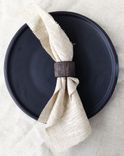Wood Napkin Ring Usa Made- Black 2 small