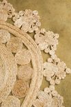 Hand Woven Doily Crochet Round Hemp Area Rug 4 small