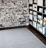 Handmade Herringbone Wool Woven Rug- White 1 small