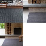 Handmade Herringbone Wool Woven Rug- Charcoal 2 small
