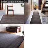 Hand Woven Herringbone Hemp Rug- Dark Grey & Stone 4 small