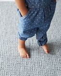 Cable Knit Hand Woven Braided Wool Rug- Bright Blue 5 small