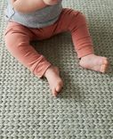 Childrens Room Cable Knit Hand Woven Braided Wool Rug- Green 5 small