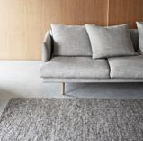 Cable Knit Hand Woven Braided Wool Rug- Light Grey 1 small