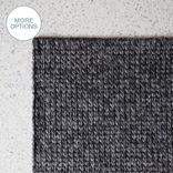 Cable Knit Hand Woven Braided Wool Rug- Dark Grey 1 small