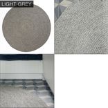 Cable Knit Modern Round Hand Braided Woven Wool Rug- Dark Grey 4 small