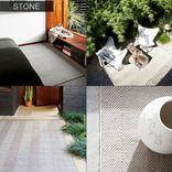 Indoor Outdoor Handmade Herringbone Geometric Woven Rug- Stone 5 small