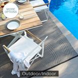 Indoor Outdoor Handmade Herringbone Geometric Woven Rug- Charcoal 1 small