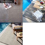 Indoor Outdoor Handmade Herringbone Geometric Woven Rug- Charcoal 3 small