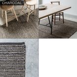 Handmade Flat Geometric Weave Hemp Rug- Natural 3 small