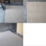 Pebble Hand Woven Knotted Wool Rug- Stone & Grey 3 small