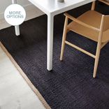 Handmade Chunky Hemp Woven Rug- Charcoal 1 small