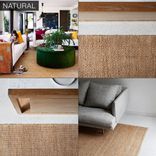 Handmade Chunky Hemp Woven Rug- Natural 5 small