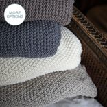 Handmade Chunky Crochet Knit Throw- Charcoal 1 small