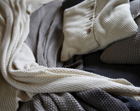 Handmade Chunky Crochet Knit Throw- Dark Grey 1 small