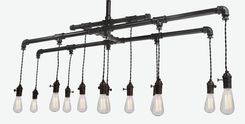 Industrial Pipe Edison Chandelier With 12 Bulbs 1 small