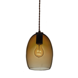 Luce Collection- Handblown Glass Globe Pendants 2 small
