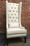 Attilio Tufted Linen Wingback Chair 5 small