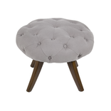 Tilly Tufted Linen Ottoman Stool 1 small