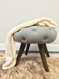 Tilly Tufted Linen Ottoman Stool 2 small