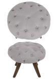 Tilly Tufted Linen Ottoman Stool 3 small