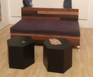 Hexagon Wood Modern Geometric Table- Black 4 small