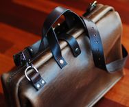 Unique Leather Briefcase, Leather Duffle Bag, Leather Dslr Bag. 1 small