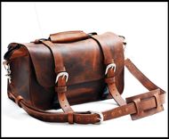 Unisex Leather Doctor Bag Professional Bag And Carry All Bag In Full Grain Mustang - The Goliath 1 small