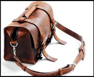Unisex Leather Doctor Bag Professional Bag And Carry All Bag In Full Grain Mustang - The Goliath 3 small