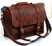 Unisex Leather Bag For Any Specialty In Full Grain Leather - Mustang 3 small